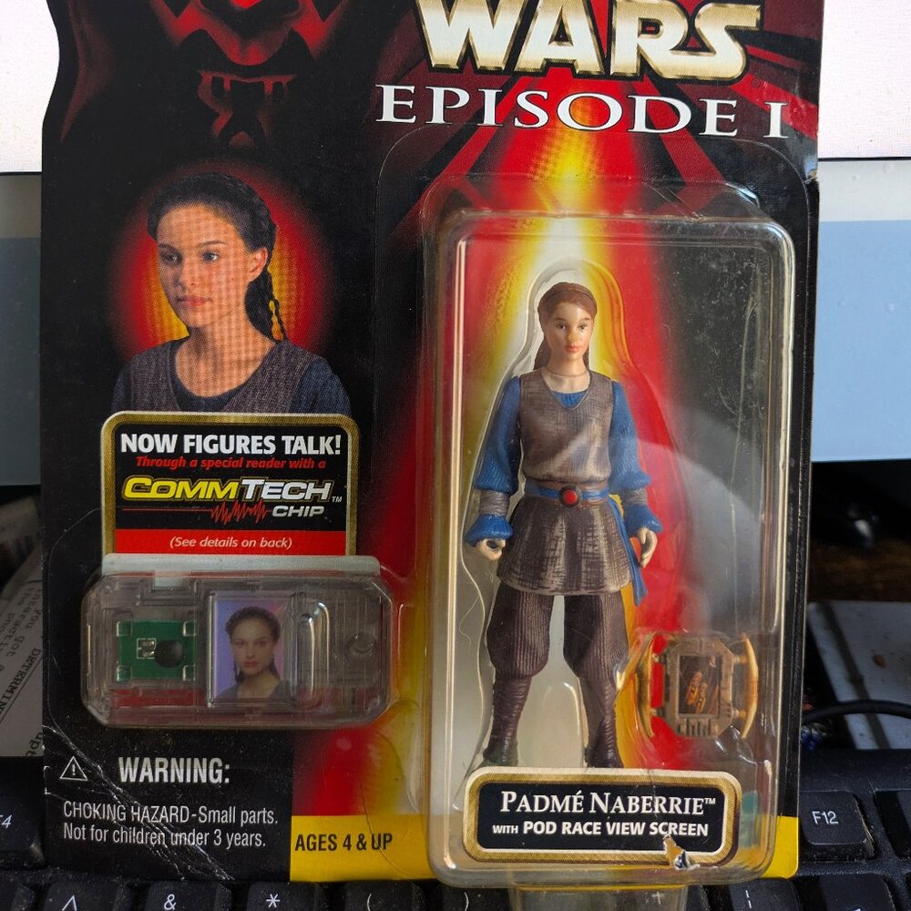 Star Wars Episode 1 Padme Action Figure 1998 Collection 2 CommTech Chip